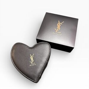 YSL Beauty Black Heart Shaped Vanity Jewelry Case NIB